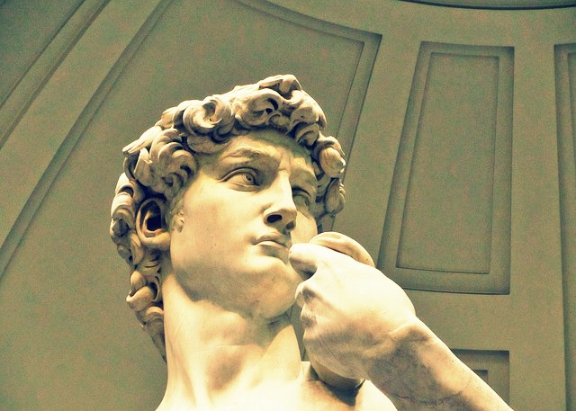 Florencie Galleria dell Accademia, socha Davida od Michelangela